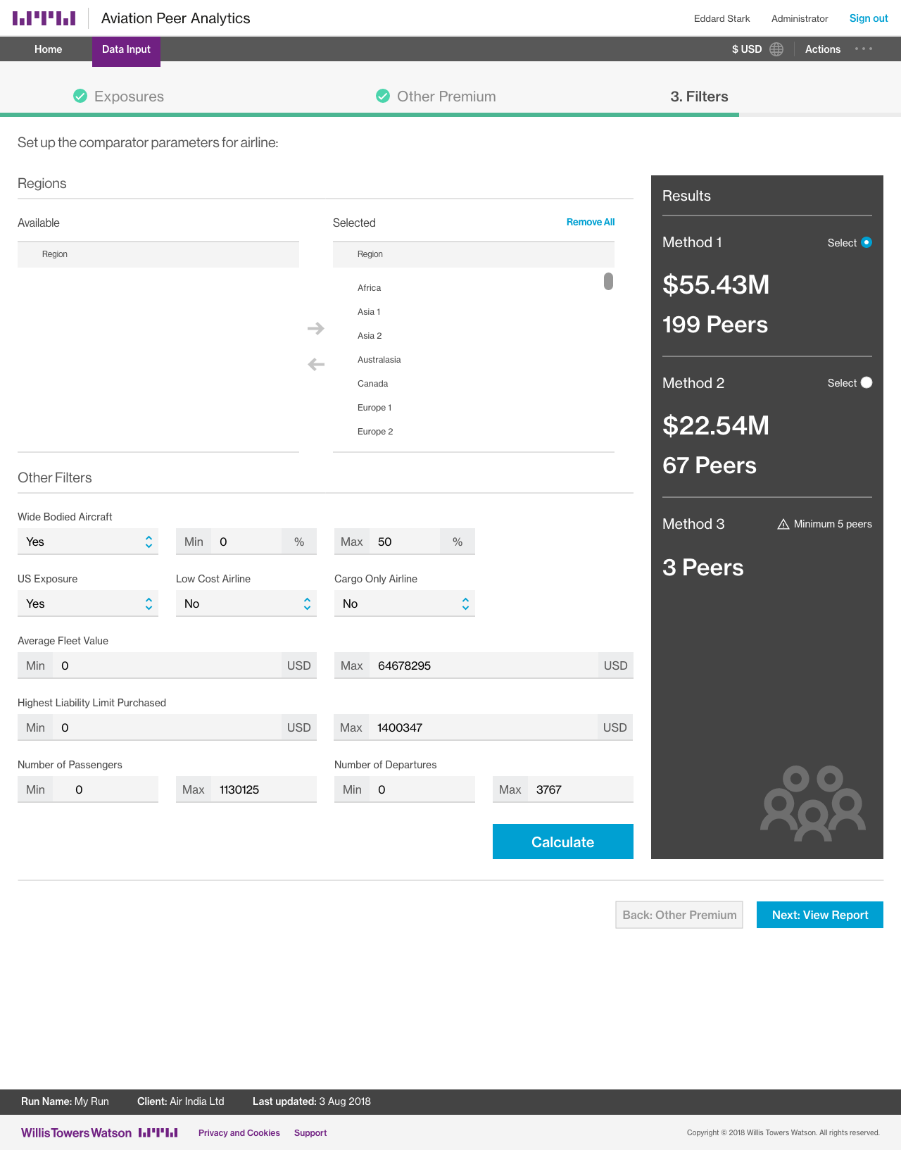 Aviation Analytics - Filters